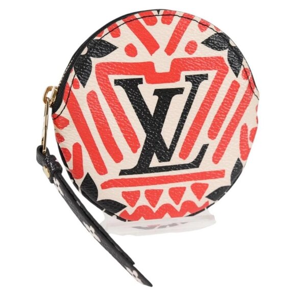 LOUIS VUITTON Monogram Crafty Round Coin Purse Red - Picture 1 of 15